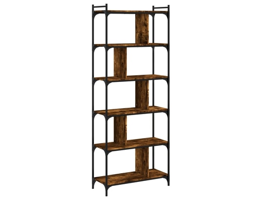 VIDAXL - Bibliothèque 6 niveaux chêne fumé 76x32x192cm bois d'ingénie...