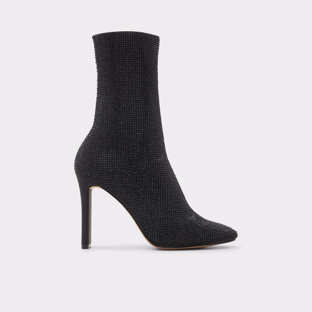 Delylah Black Textile Mixed Material Women Dress boots