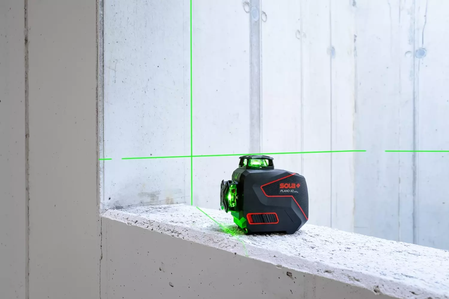 Sola PLANO 3D Green 360° Kruislijnlaser in koffer - Groen