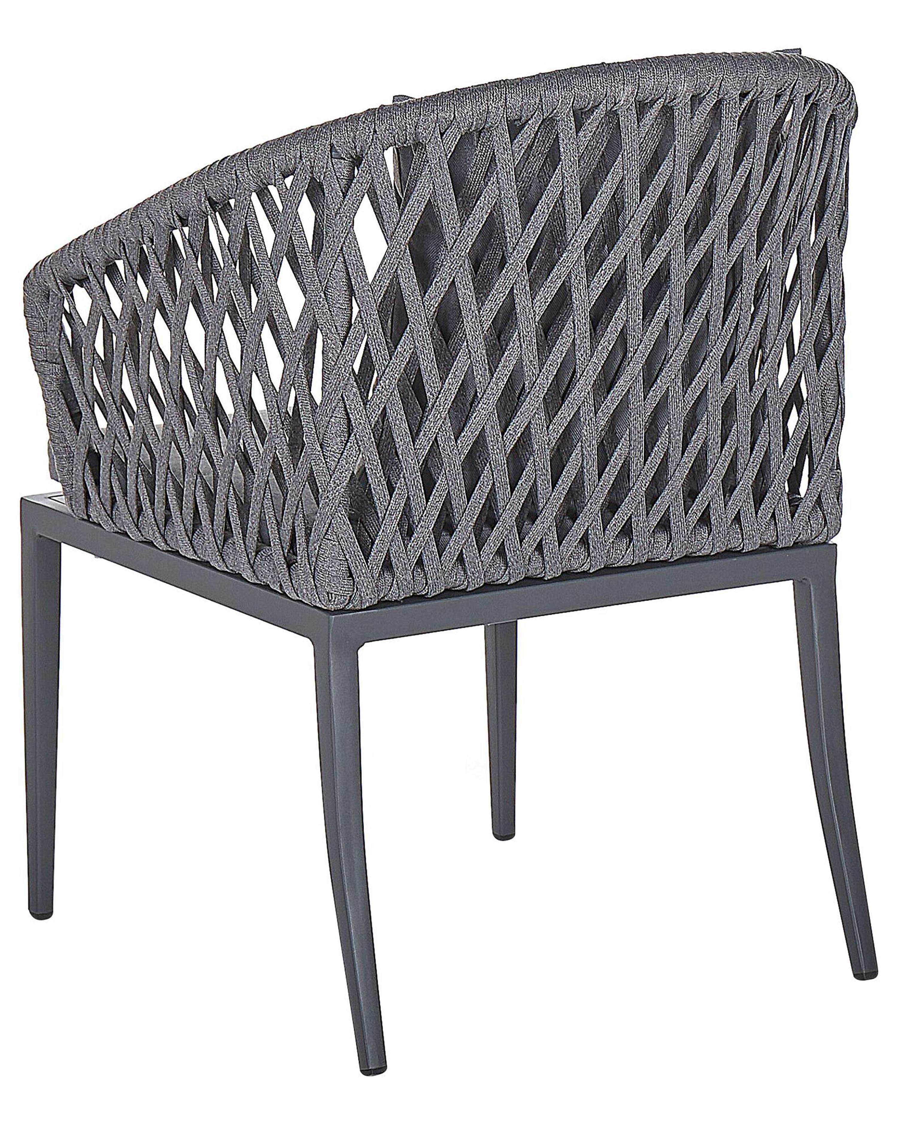 Set van 2 stoelen met zitkussen LIPARI Metaal Grijs
