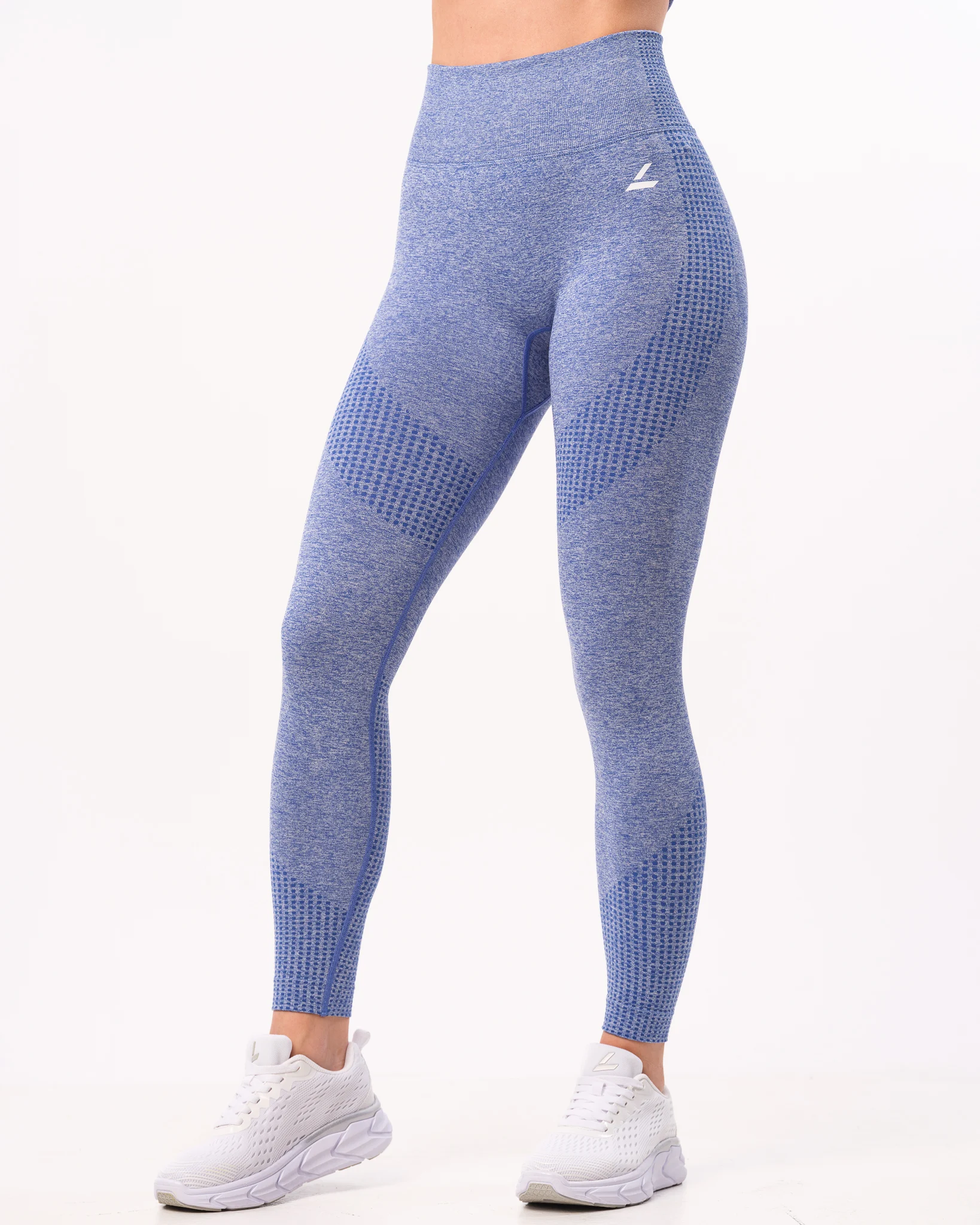 LEVITY Phase Seamless Tights Blue Lolite Melange