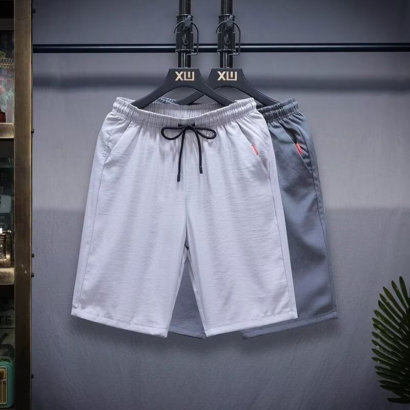 Acritus - Effen shorts met elastische taille