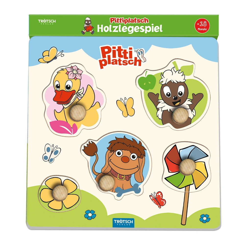 Unser Sandmännchen - Trötsch Pittiplatsch Holzlegespiel