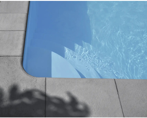 Zwembadrandsteen Margo binnenhoek voor radius 15 cm parelgrijs 49,5/49,5 x 31 x 3,2 cm