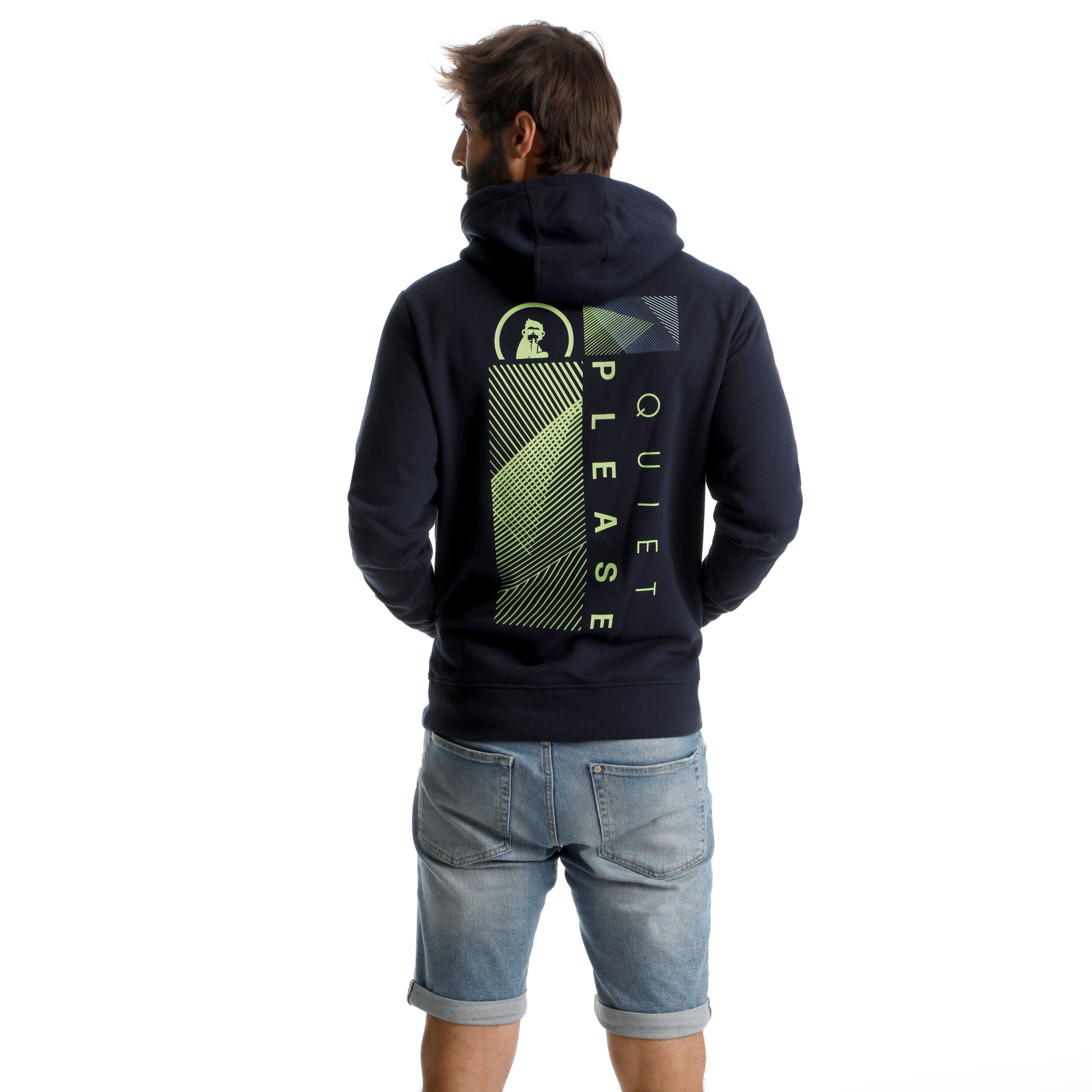 Quiet Please Tile Sweat À Capuche Hommes - Bleu Foncé
