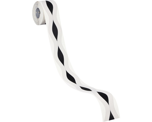 Rand 2822-17 Alleen Randen 9 zelfklevende Stick Up's golfpatroon zwart 5 m x 5,3 cm