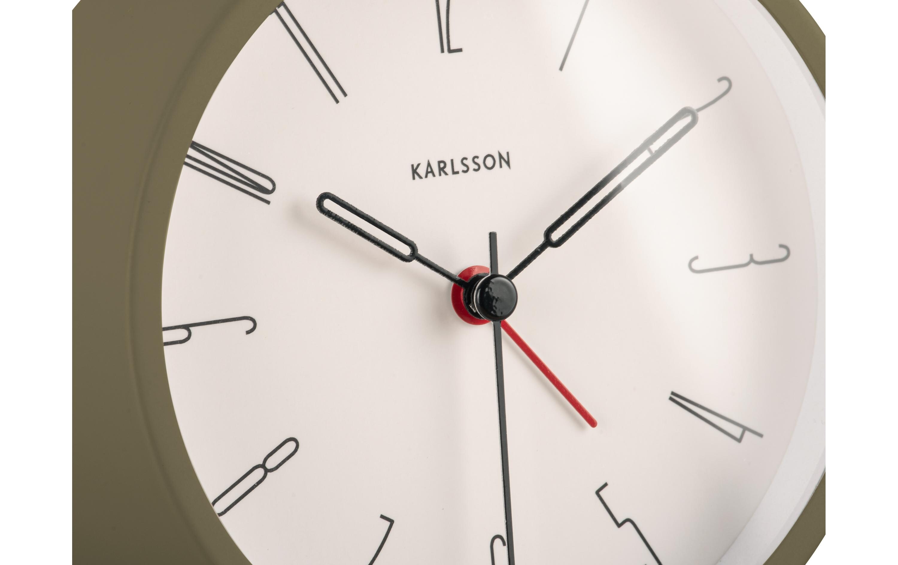 Klassischer Wecker Belle Numbers 11 cm, GrünTischwecker