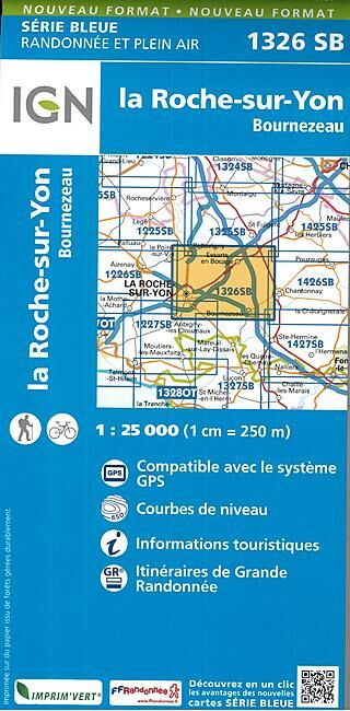 IGN - 1326 SB LA ROCHE SUR YON 1 25 000