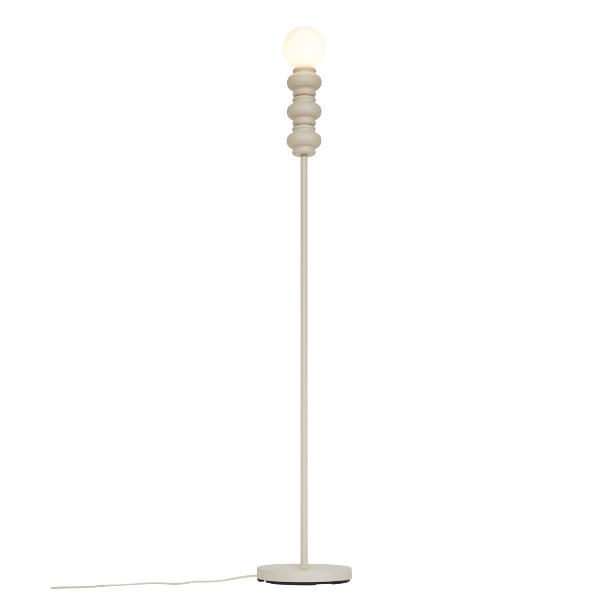 Retro vloerlamp beige met mat glas - Fedde
