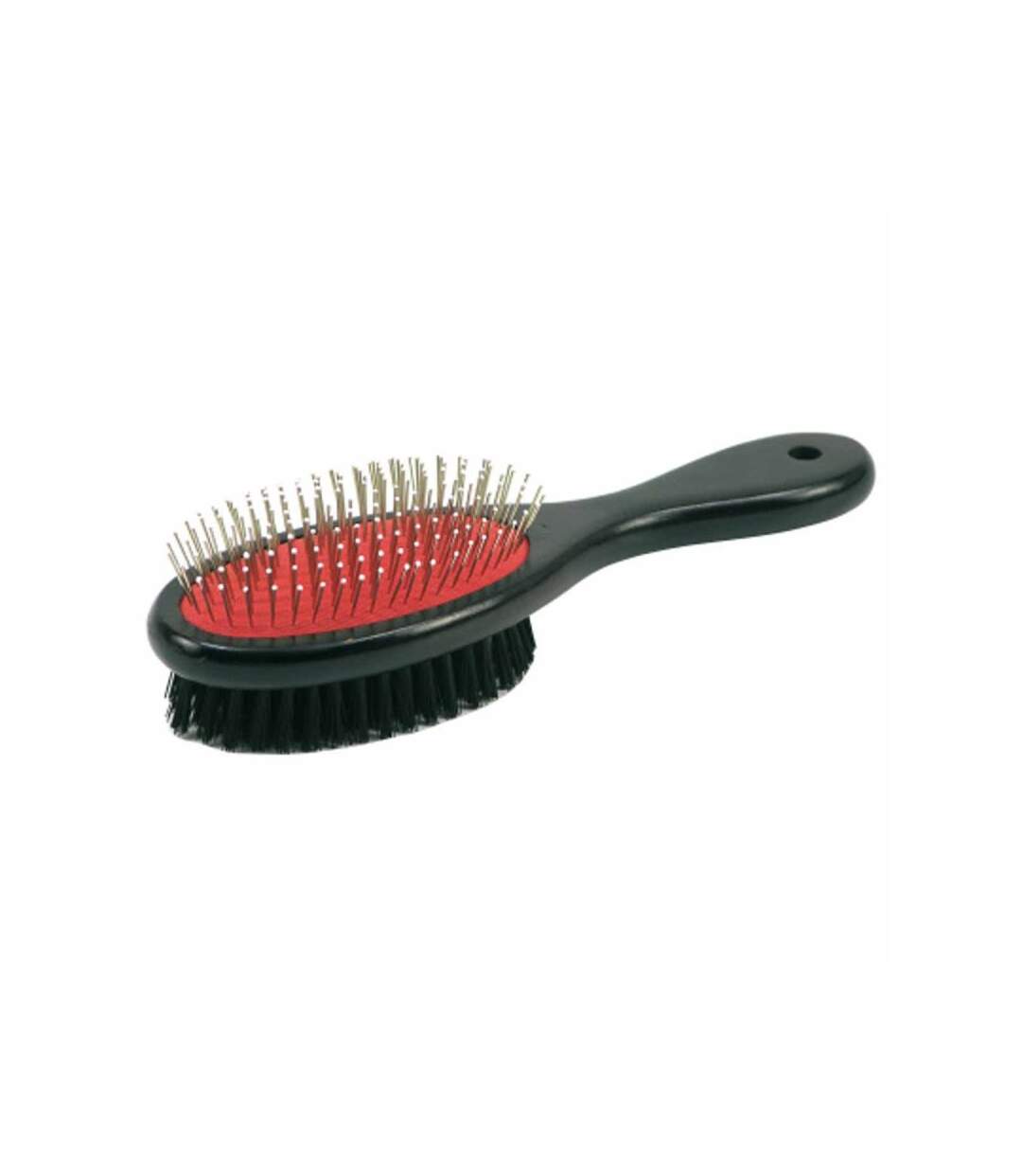 Paris Prix - Brosse De Toilettage En Bois double Face 25cm Noir