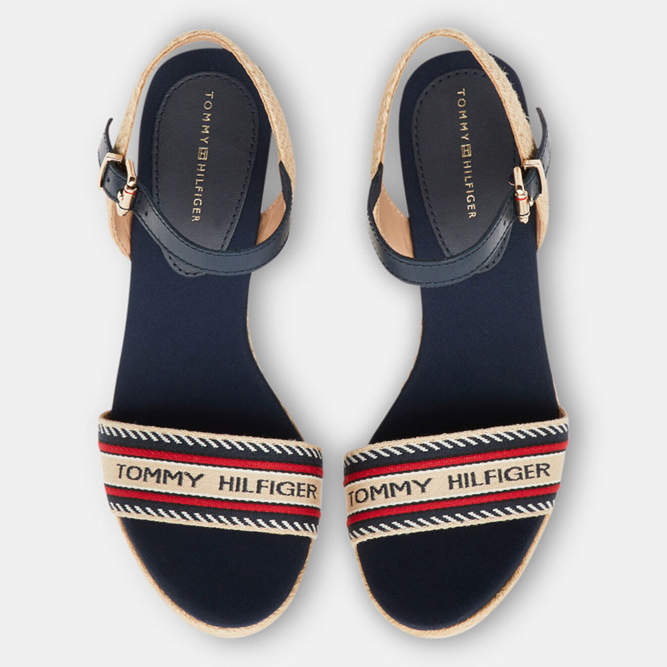 Tommy Hilfiger Sandales compensées Artisan bleu marine - Talon 10 cm