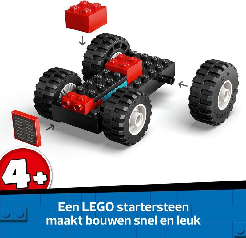 LEGO - City - Bouwpakket - Rode Tractor - Aanhanger - Schapen - Educatief Speelgoed