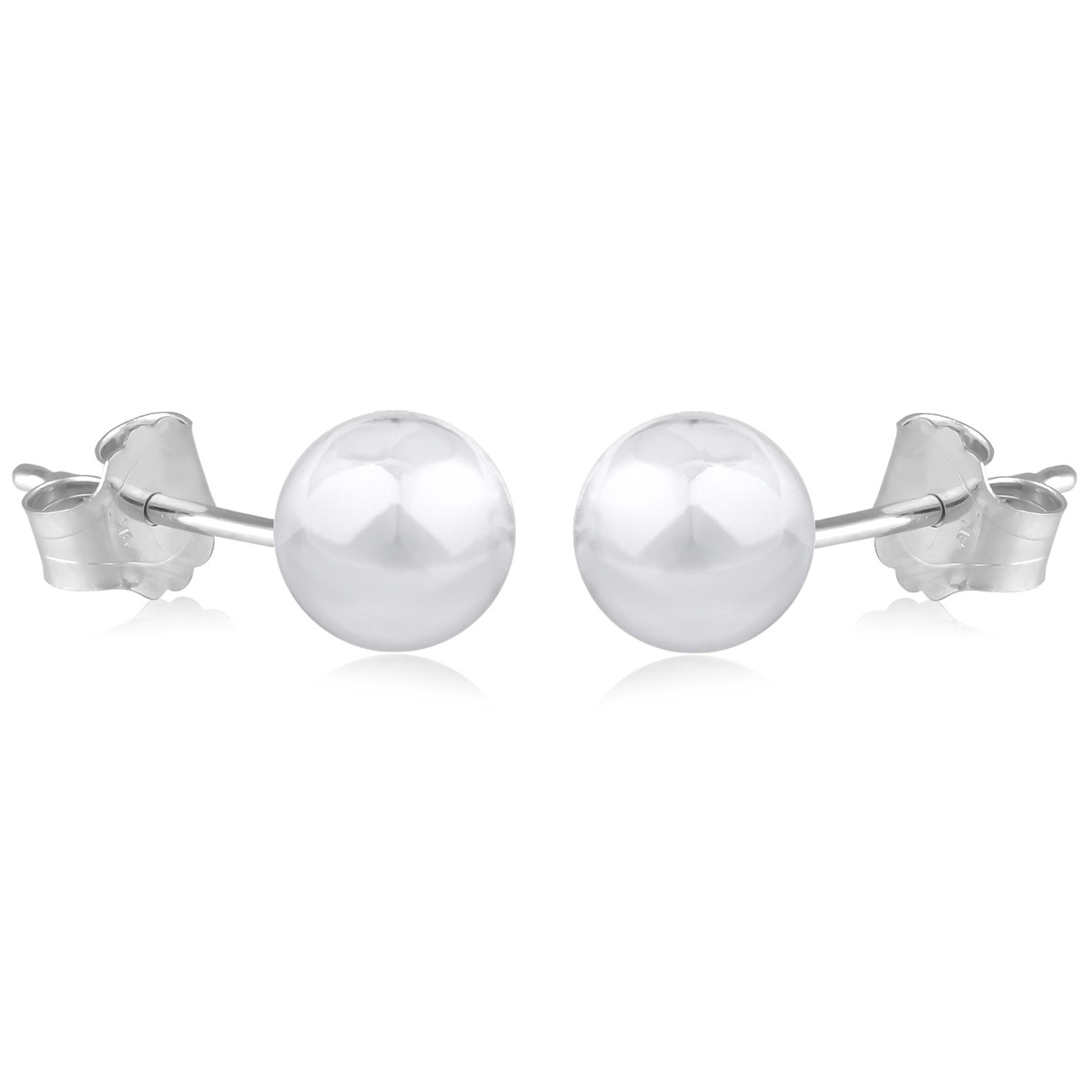 Boucles d'oreille argent boule pleine 5MM