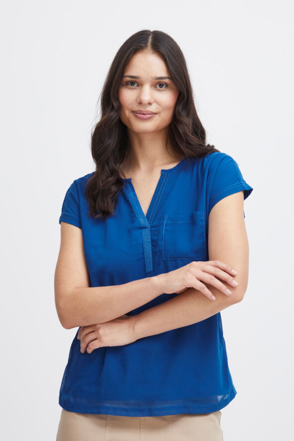 Fransa Zawov 2 Blouse Beaucoup blue