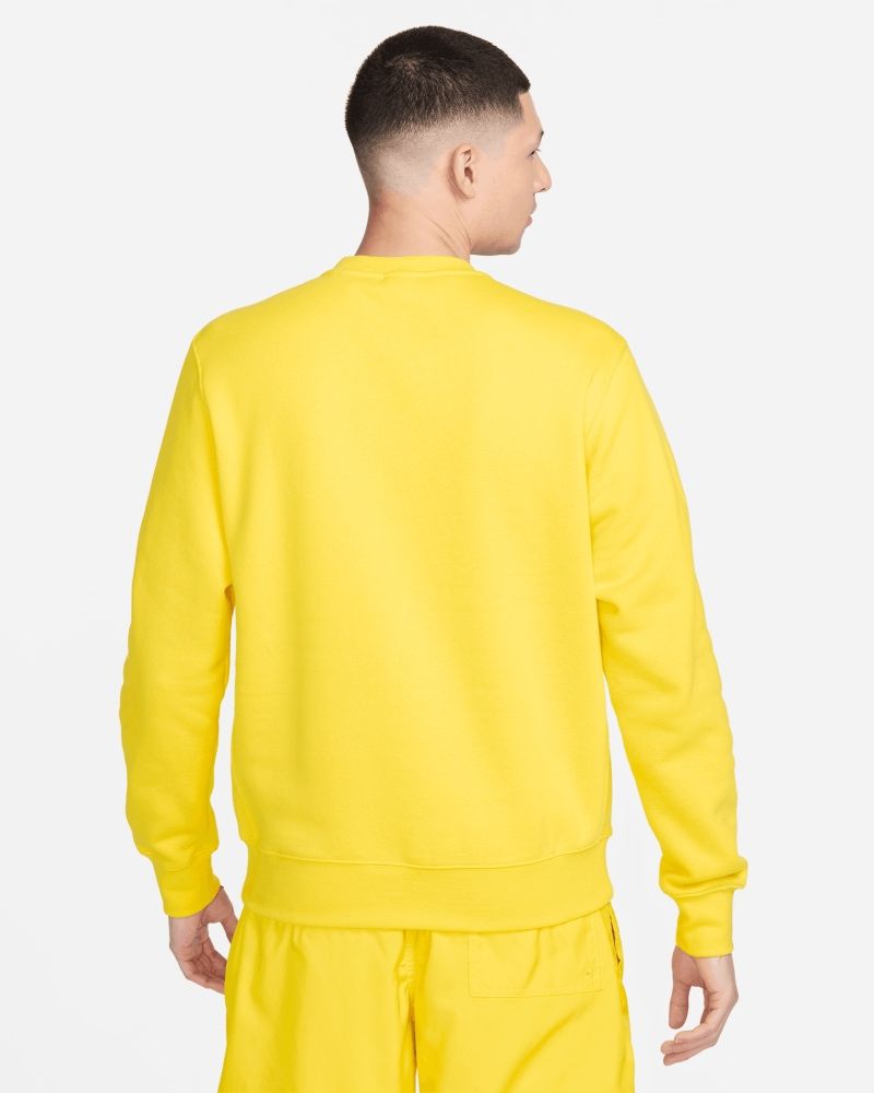 Sweat-shirt Nike Sportswear Club Fleece Jaune & Blanc pour homme
