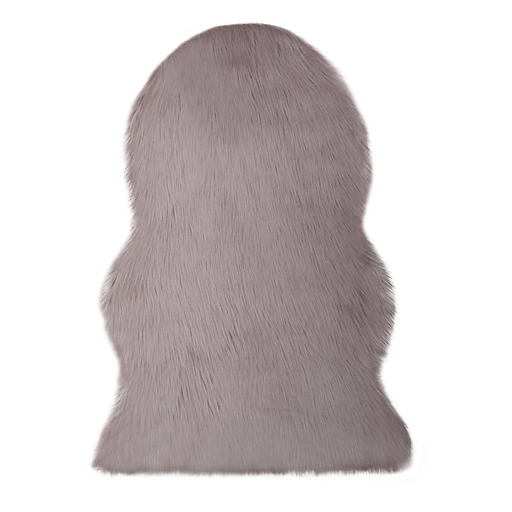 Tapis imitation mouton GoodHome 110 x 140 cm gris