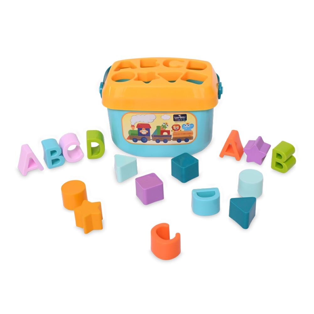 Lorelli Steckspiel First Play Sortierspiel, bunt, verschiedene Formen, 16 Teile orange