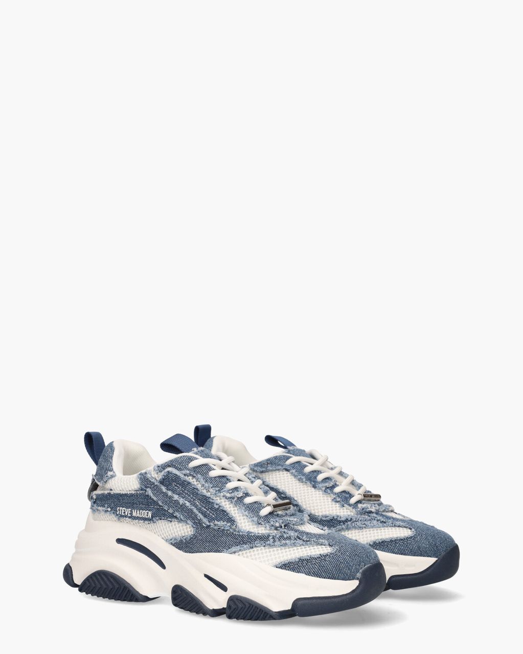 Steve Madden Possession-E Jeansblauw/Wit Damessneakers