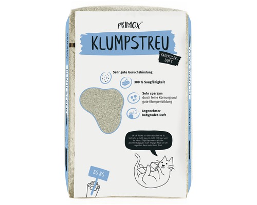 PRIMOX klonterende kattenbakvulling, babypoedergeur, 20 kg