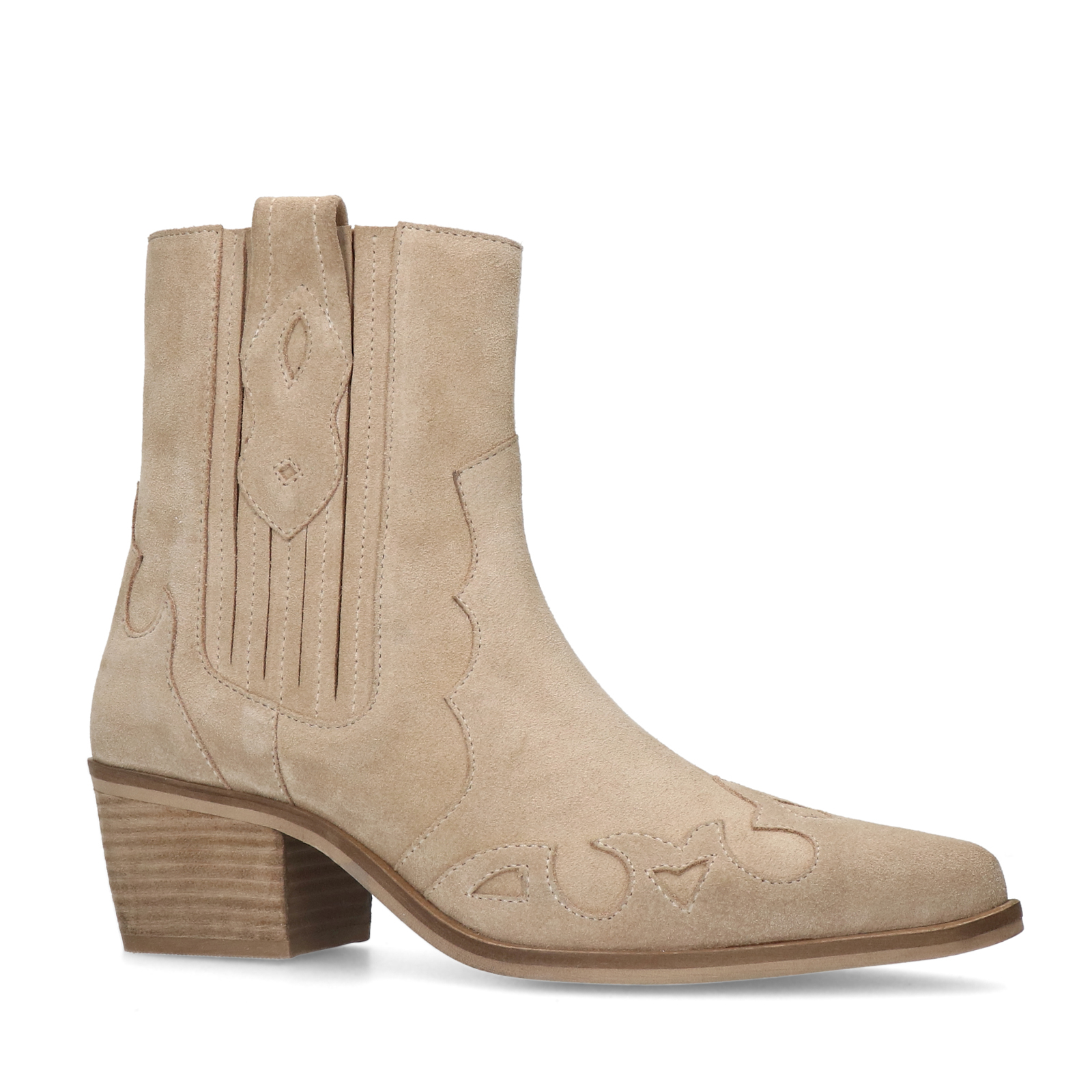 Beige suède cowboylaarzen
