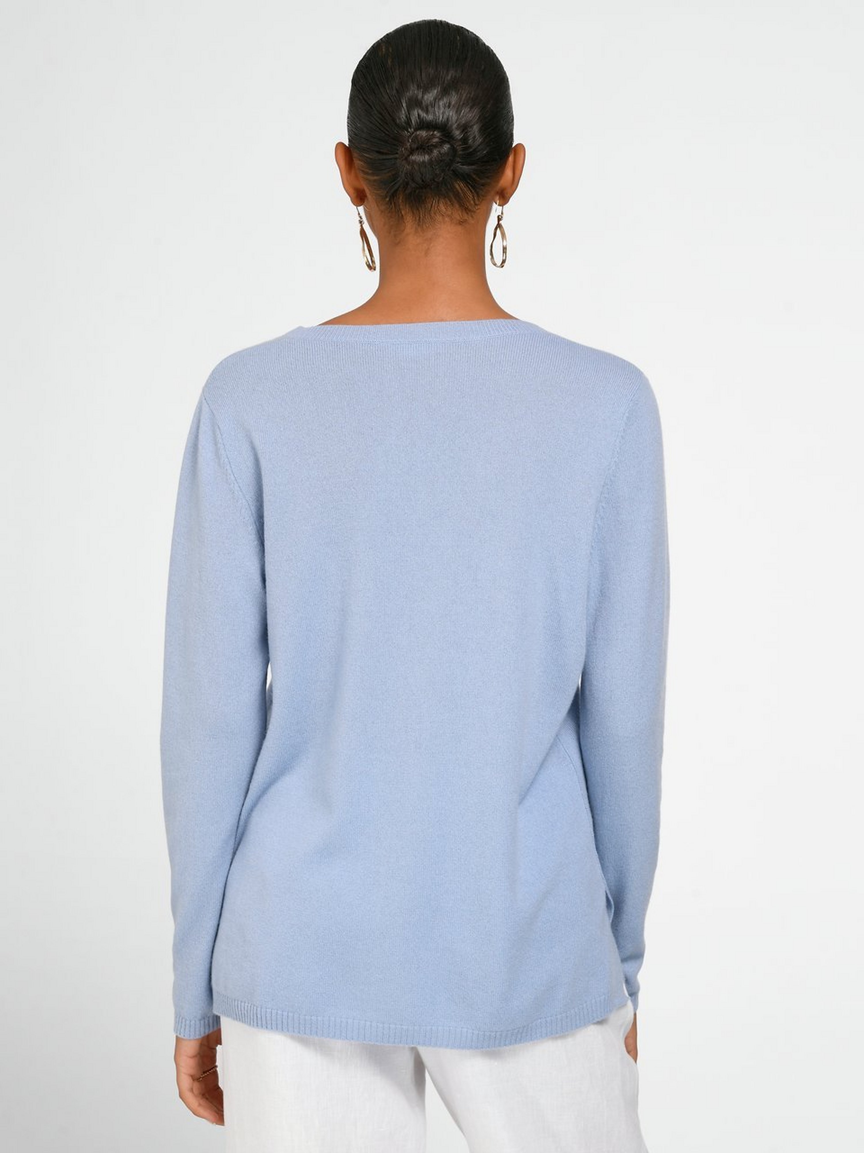 V-Pullover aus 100% Premium-Kaschmir