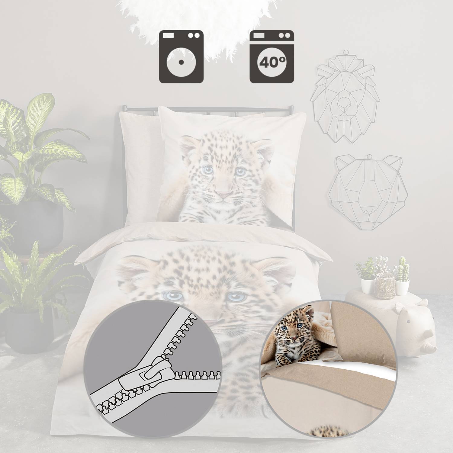 Good Morning Renforcé Kinder-Wendebettwäsche 