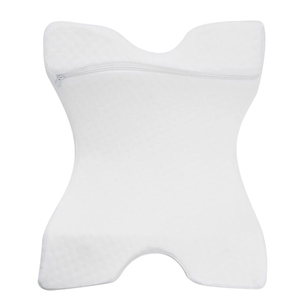 Coussin mémoire de forme oreiller incurvé blanc 36x30xH13cm