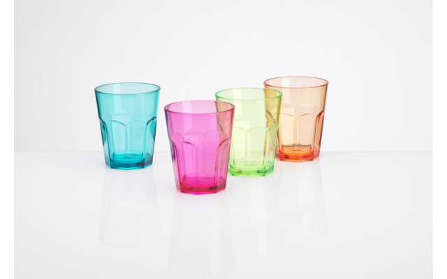 Trinkgläser Soda 340 ml 4er Set bunt