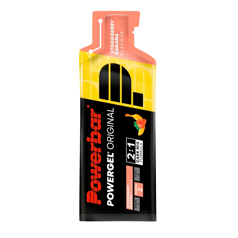 PowerBar Powergel Sodium Aardbei/Banaan Gel 24 stuks