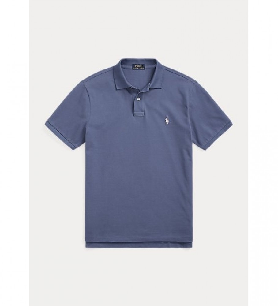 Polo Ralph Lauren Custom Slim Fit Piqué em Azul Lilás