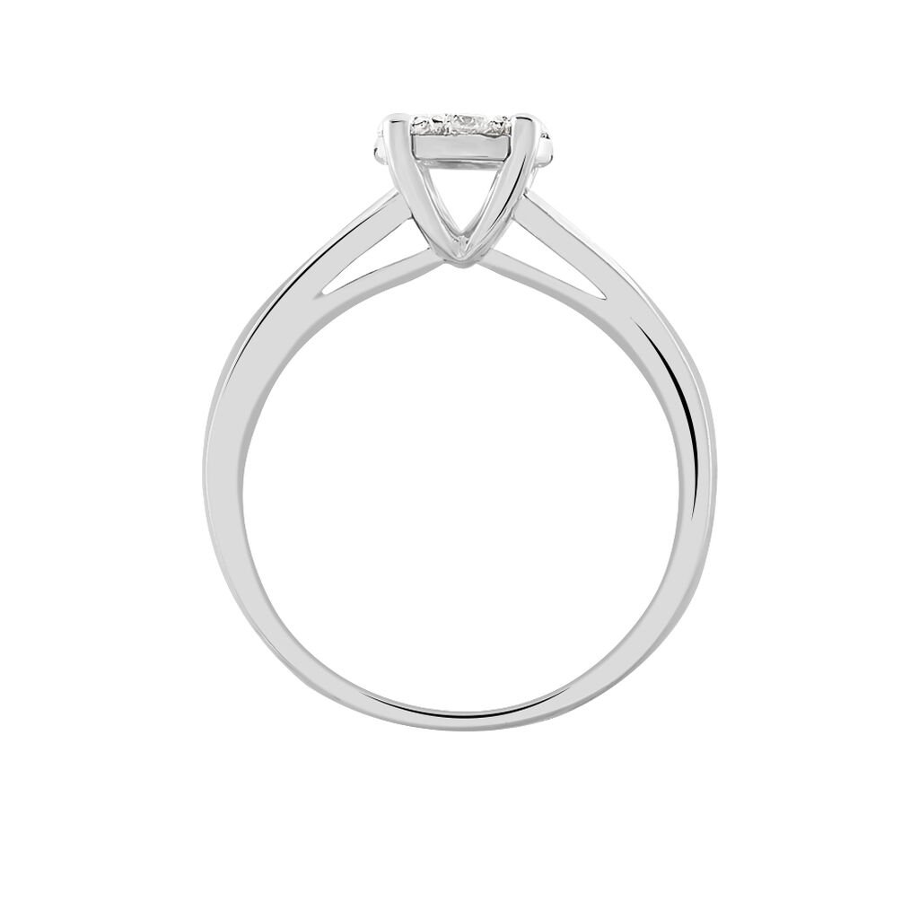 Bague Solitaire Charlene Or Blanc Diamant Synthetique