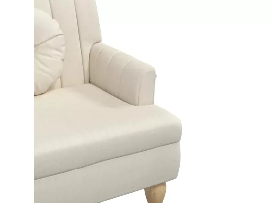 Banc avec coussins 113x64,5x75,5 cm lin
