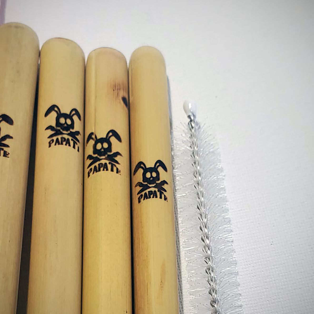 Papate Pailles en Bambou Réutilisables - 20x5 cm