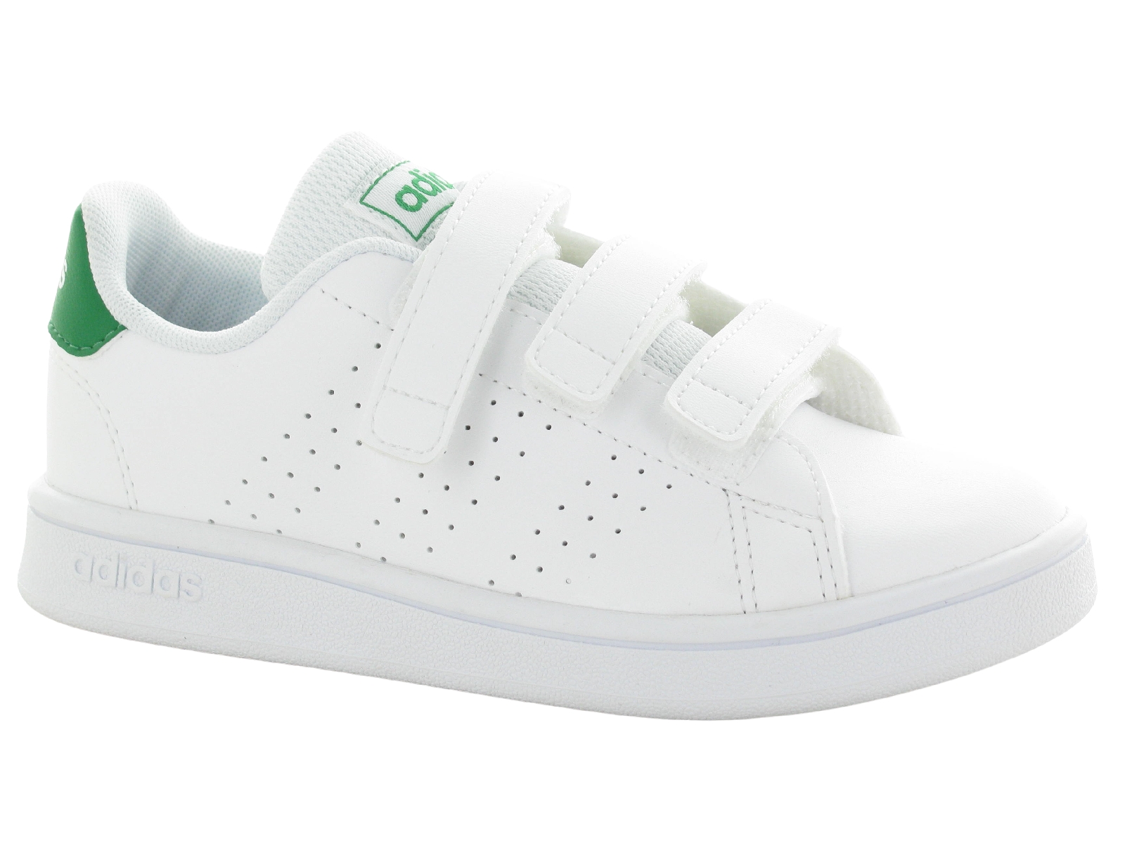 Adidas-ADVANTAGE C Synthétique Blanc Vert