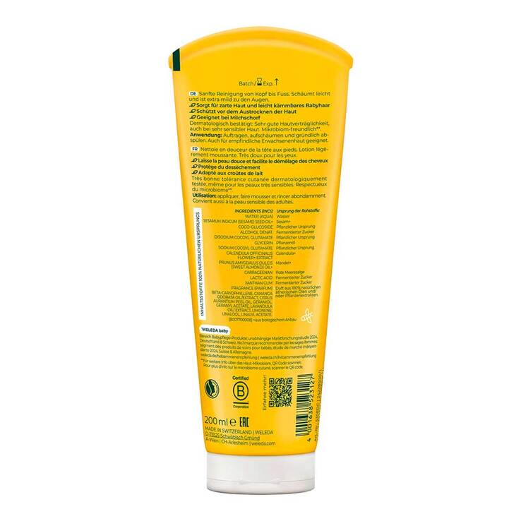 Weleda Calendula Waschlotion & Shampoo, 200 ml
