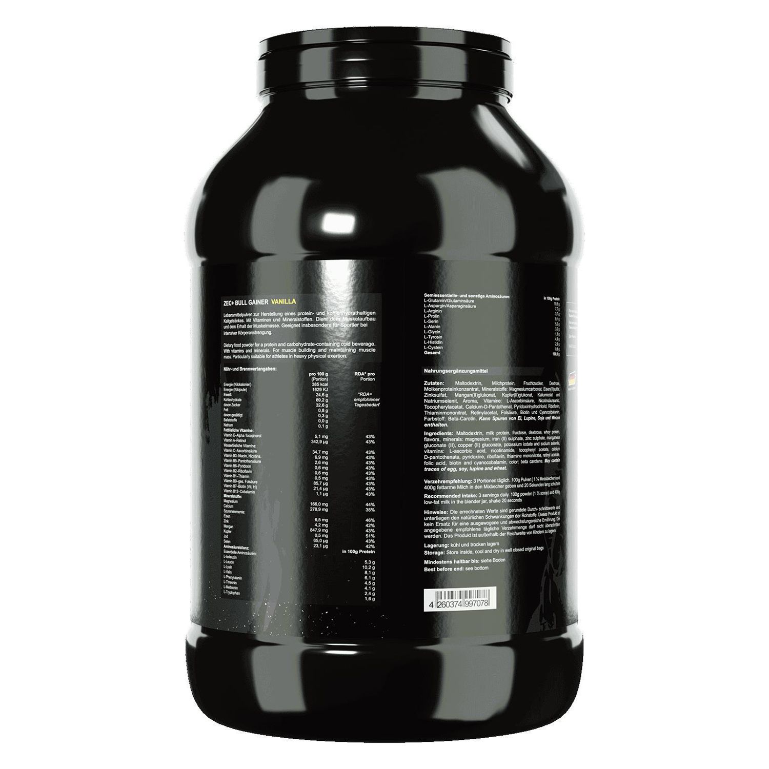 ZEC+ BULLGAINER Protein/ Eiweiß Vanille