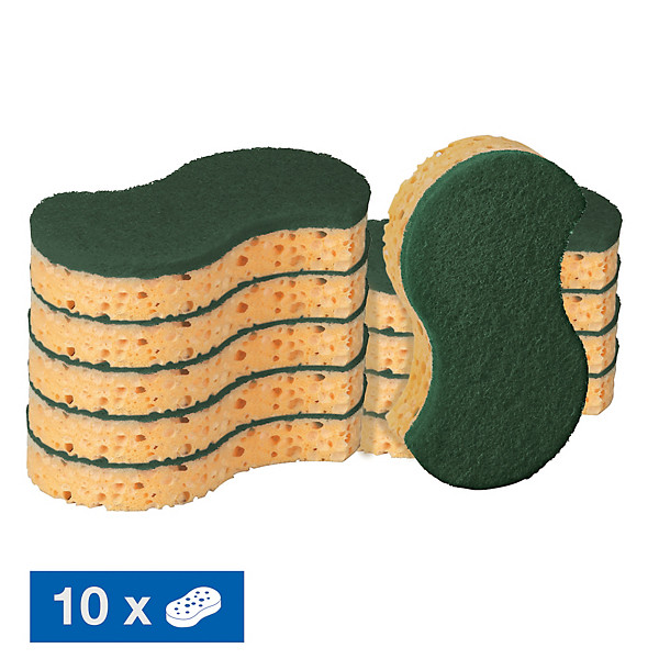 Gratounett Spontex usage courant vertes 14,9 x 8,6 x 2,8 cm, lot de 10