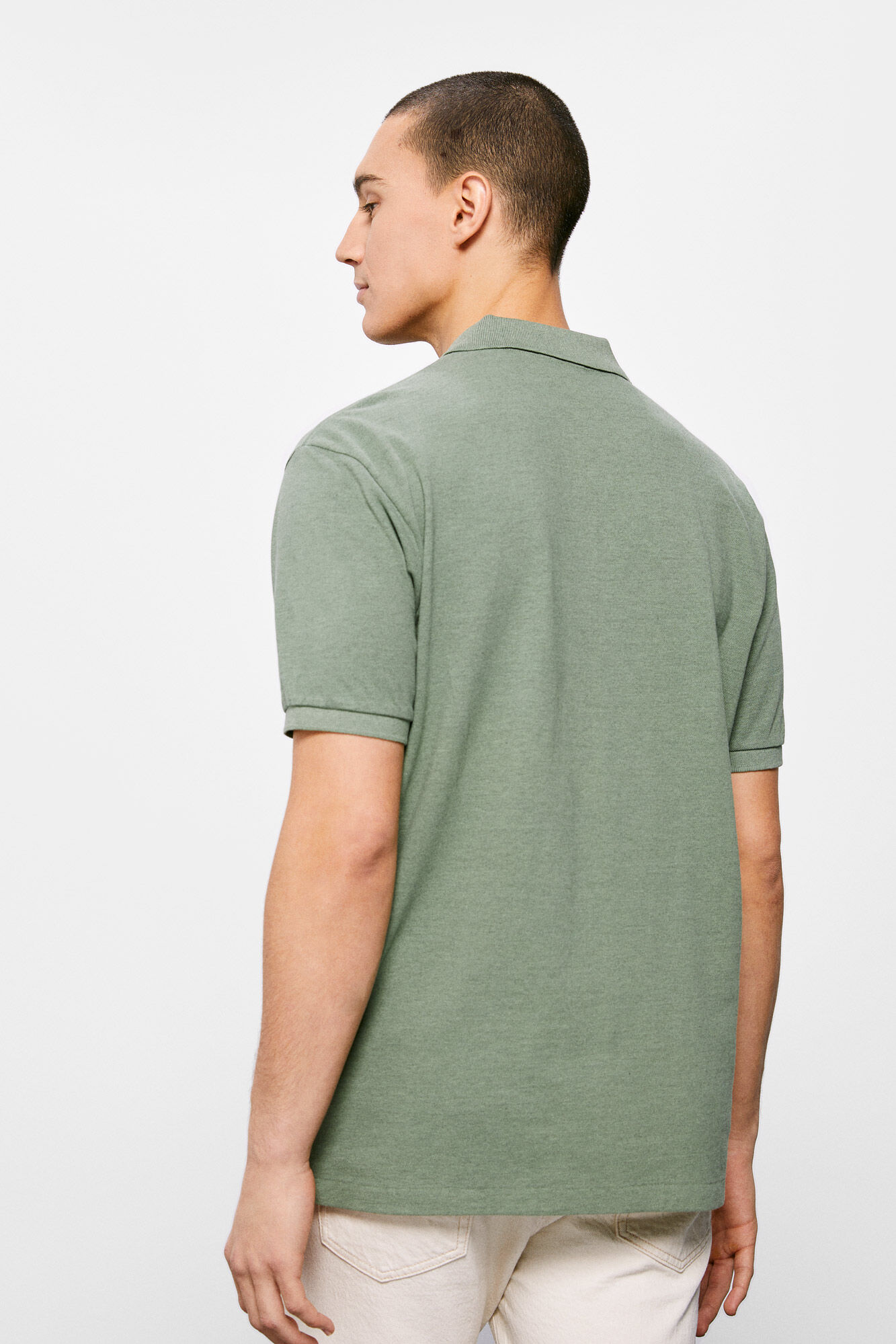 Polo piqué cor - verde