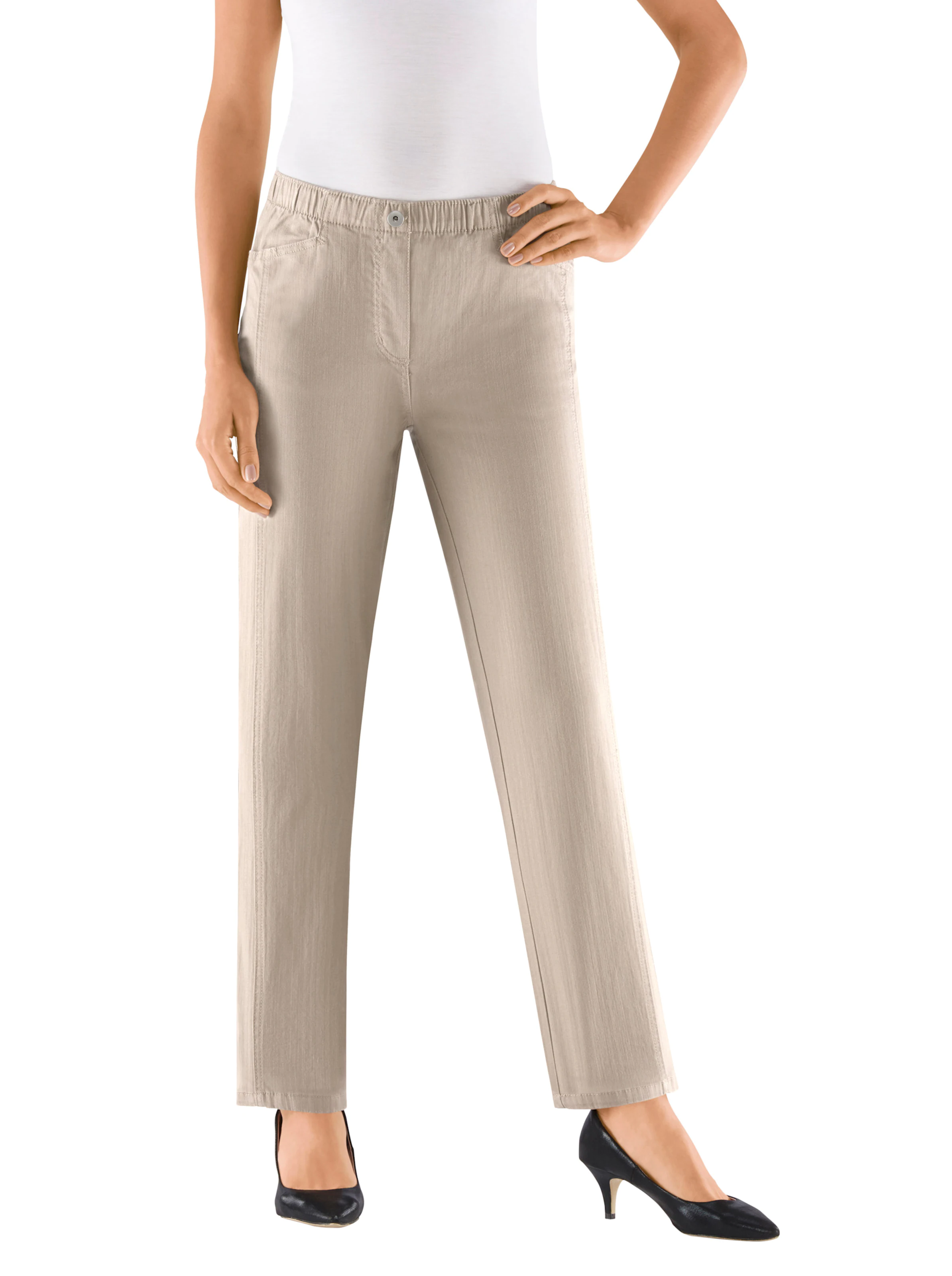 Schlupfjeans in stein