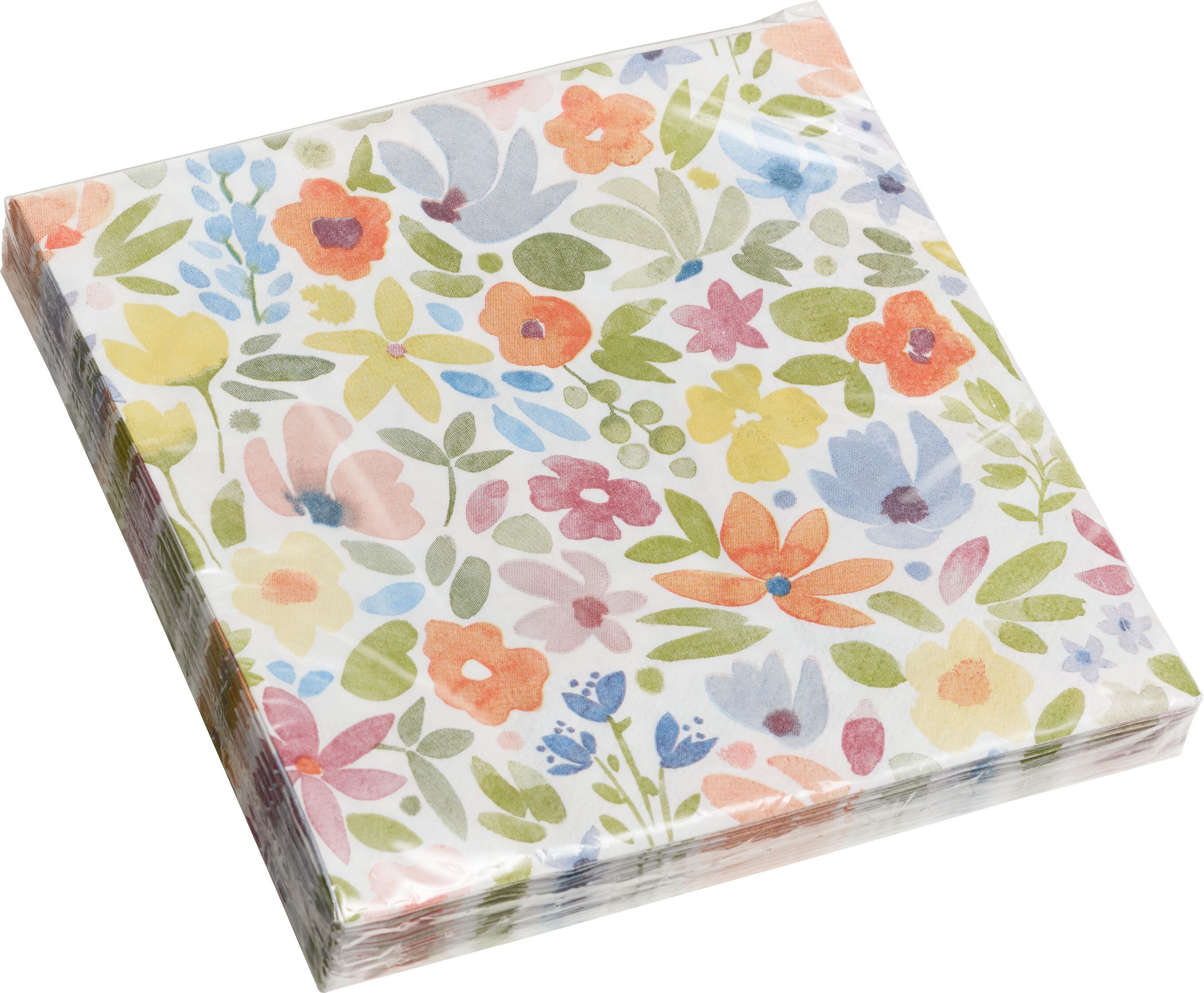 FLORES Papierservietten - Multicolor / B: 33.0 cm x T: 33.0 cm x H: 0.1 cm