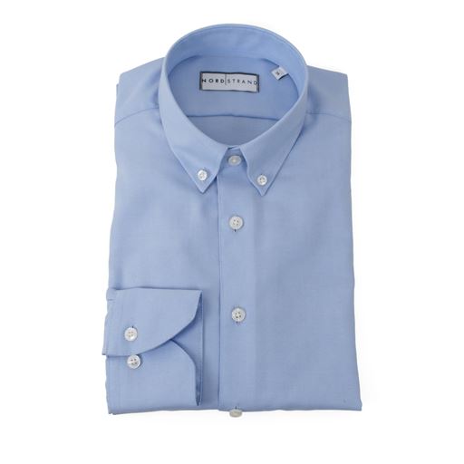Nordstrand Oxfort Langærmet Skjorte, Solid Blue, 42