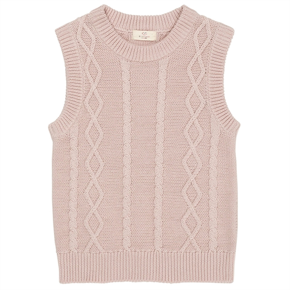 Lb. Rosa Strikket Cable Vest