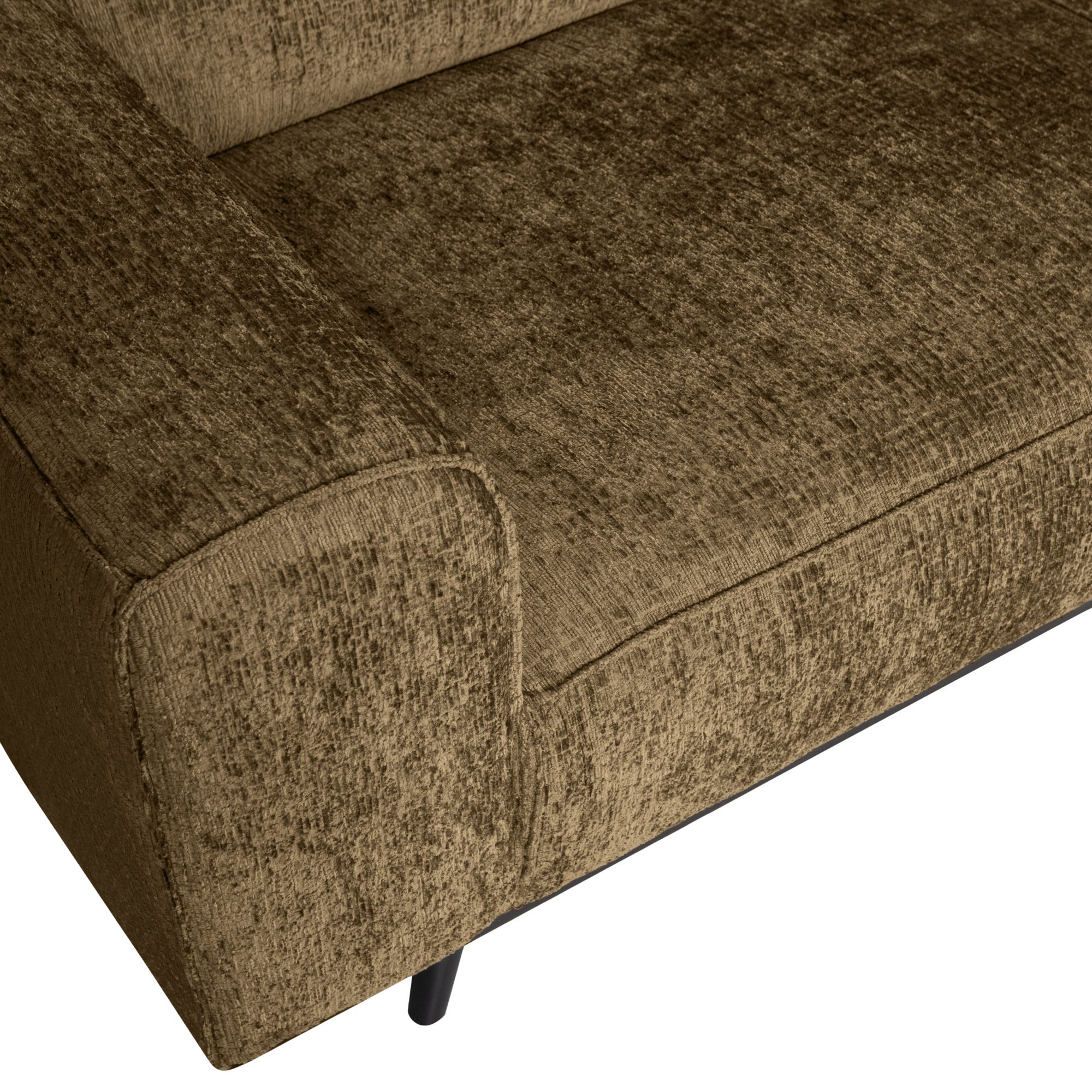 Hoekbank Statement Statement Hoekbank Rechts - Structure Velvet - Brass