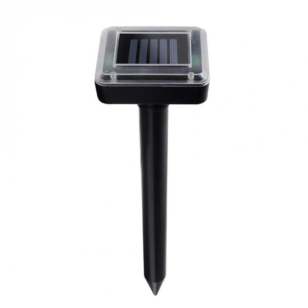 (2er Set) Ultraschall Schädlings Bekämpfer Wildtier Abwehr Infrarot Schreck (Solarbetrieben) - Schwarz