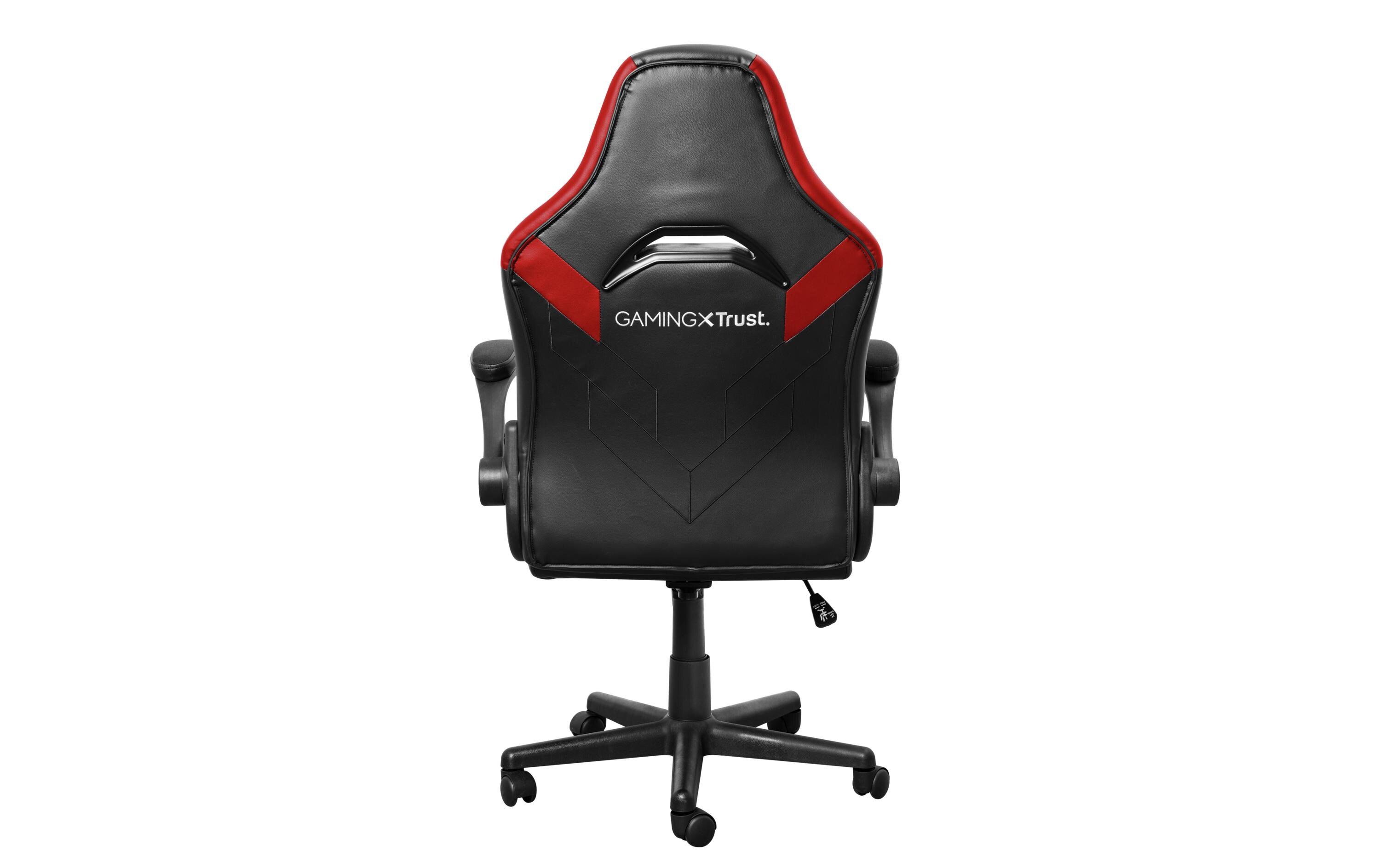 Gaming-Stuhl GXT 703R RIYE Rot/Schwarz<br>Bequemer verstellbarer Gaming-Stuhl mit hochklappbaren Armlehnen