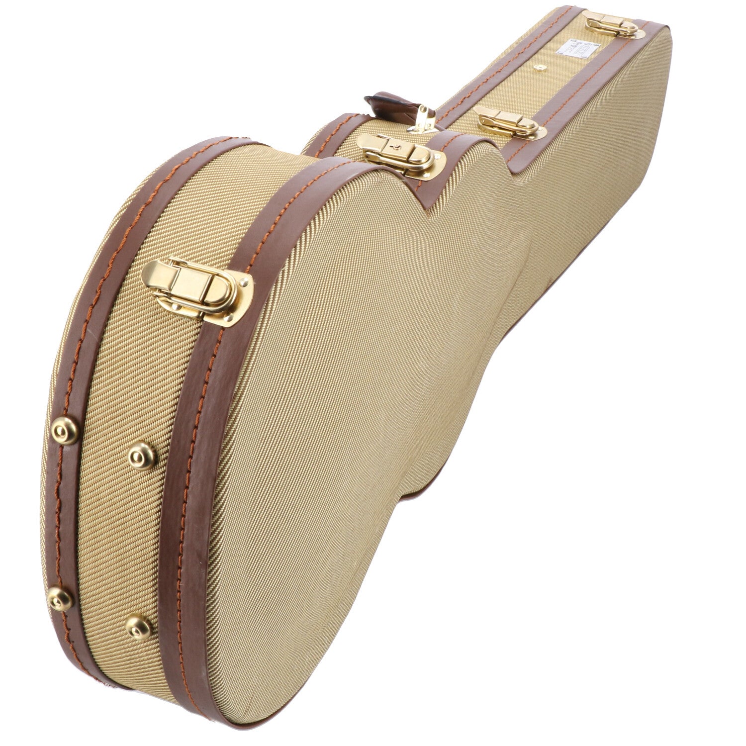 Fazley Protecc PSTW houten koffer voor singlecut elektrische gitaar Tweed