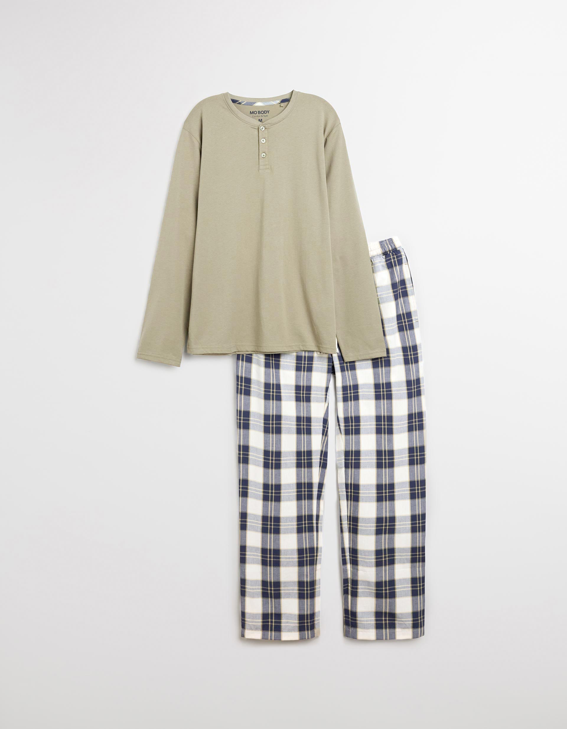 Pijama 'Popline', Homem, Verde Escuro
