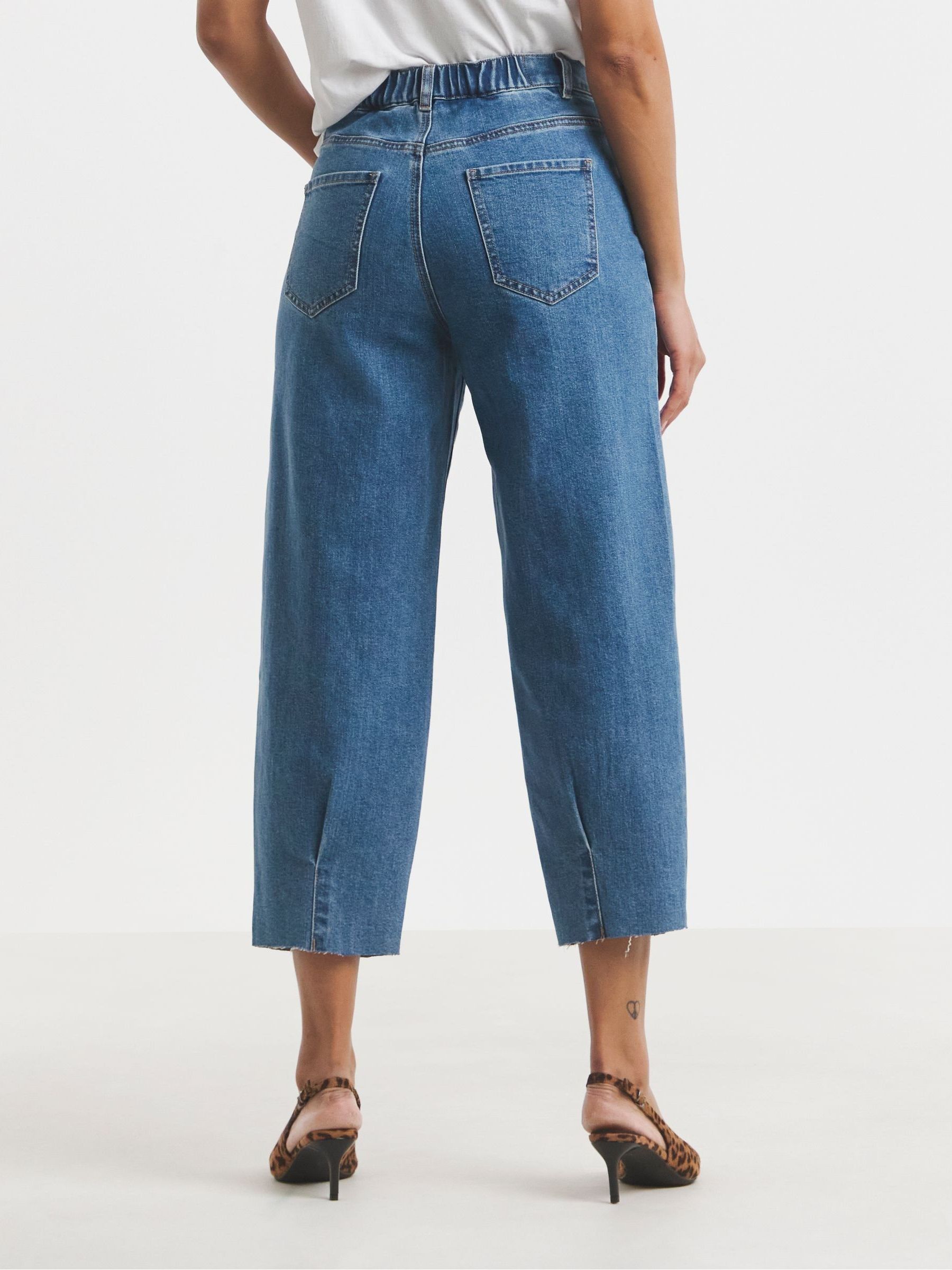 Simply Be Cropped Barrel Leg Jeans