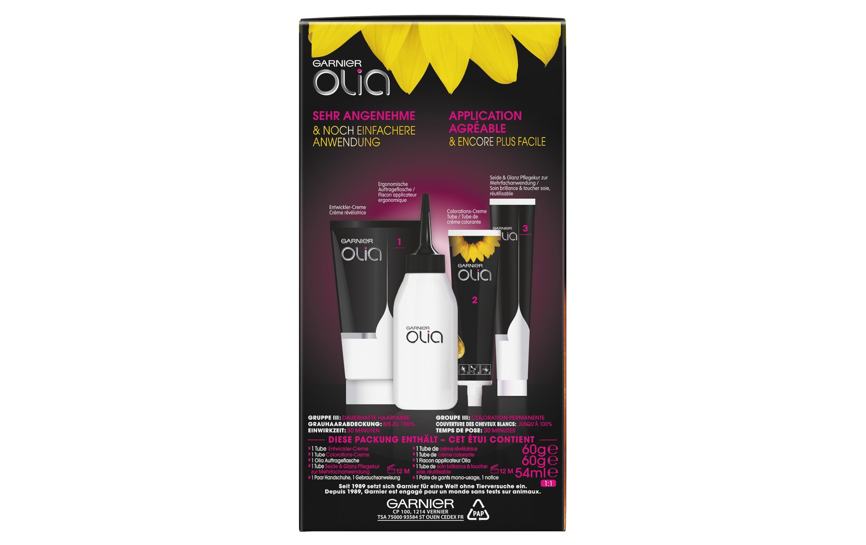 Haarcoloration Olia 7.40 Intensives KupferDauerhafte Haarfarbe ohne Ammoniak