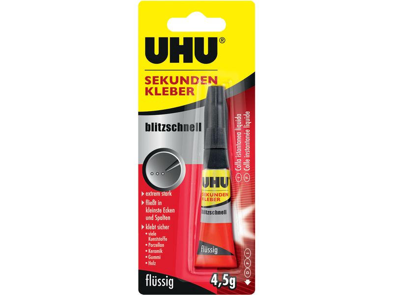 UHU Sekundenkleber blitzschnell 4.5 g Schnellkleber